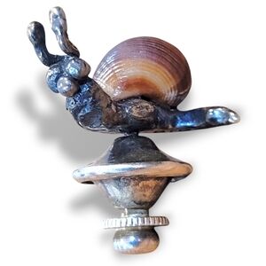 Torben Hardenberg Sterling Silver Snail Pin | Danish Modern B+D | 1970s